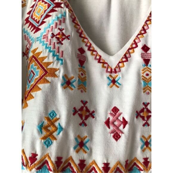 Savanna Jane Aztec Embroidered Top Size L - Picture 6 of 13